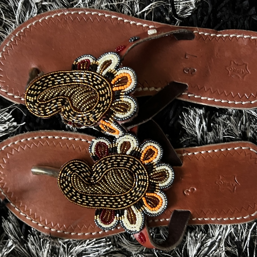 African handmade Craft Sandals.(Never been worn)